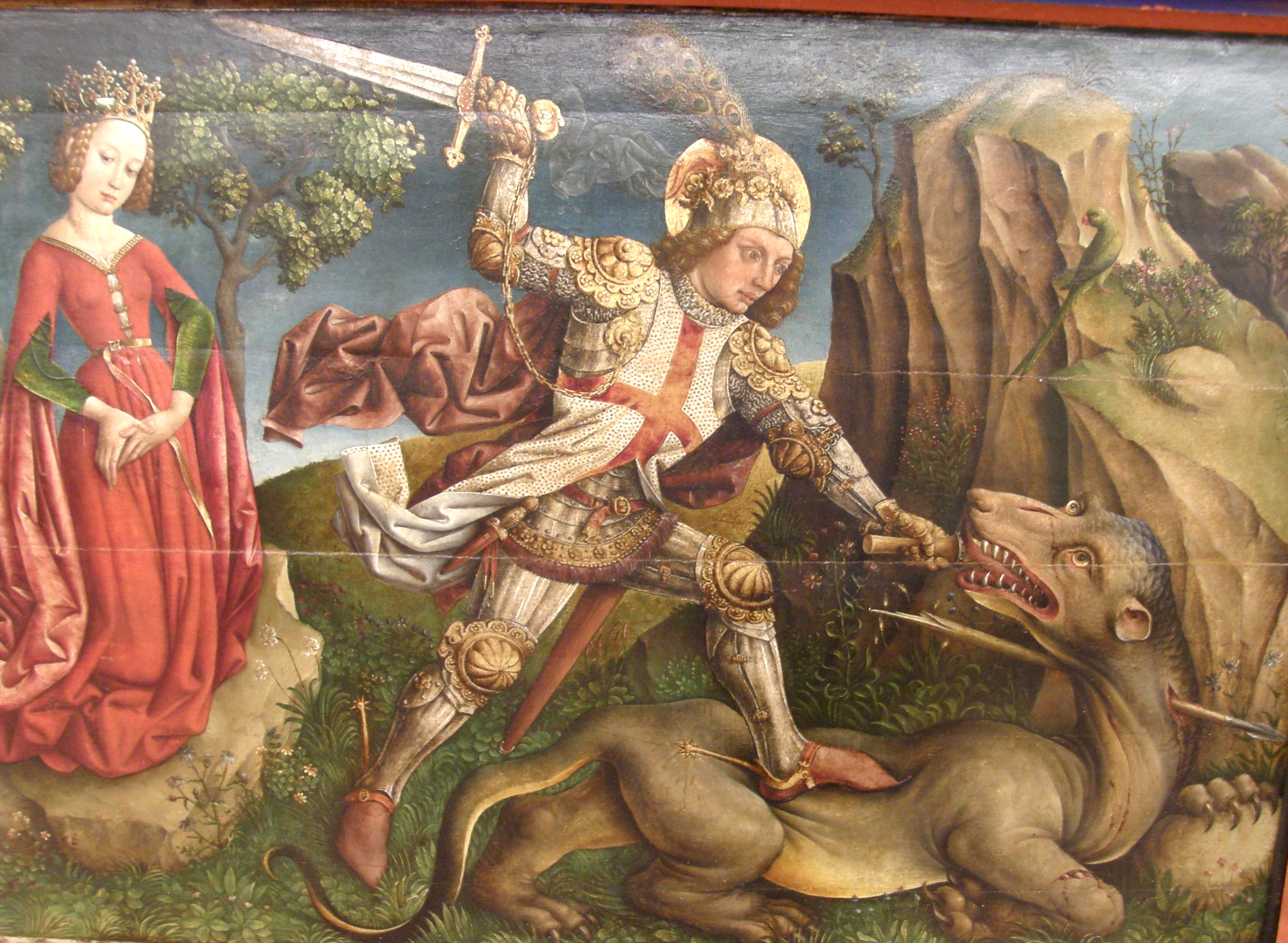 Saint George slaying the dragon, Jost Haller. (Unterlinden Museum, Colmar, France)